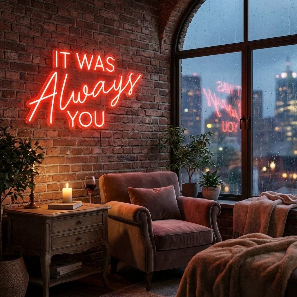 It Was Always You Neon Sign Wedding, Custom Led Neon Sign Light, Wedding gift