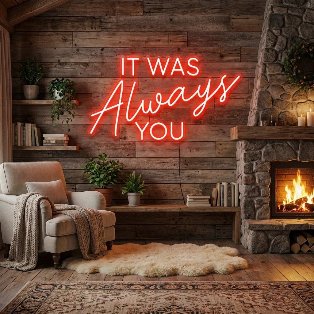 It Was Always You Neon Sign Wedding, Custom Led Neon Sign Light, Wedding gift