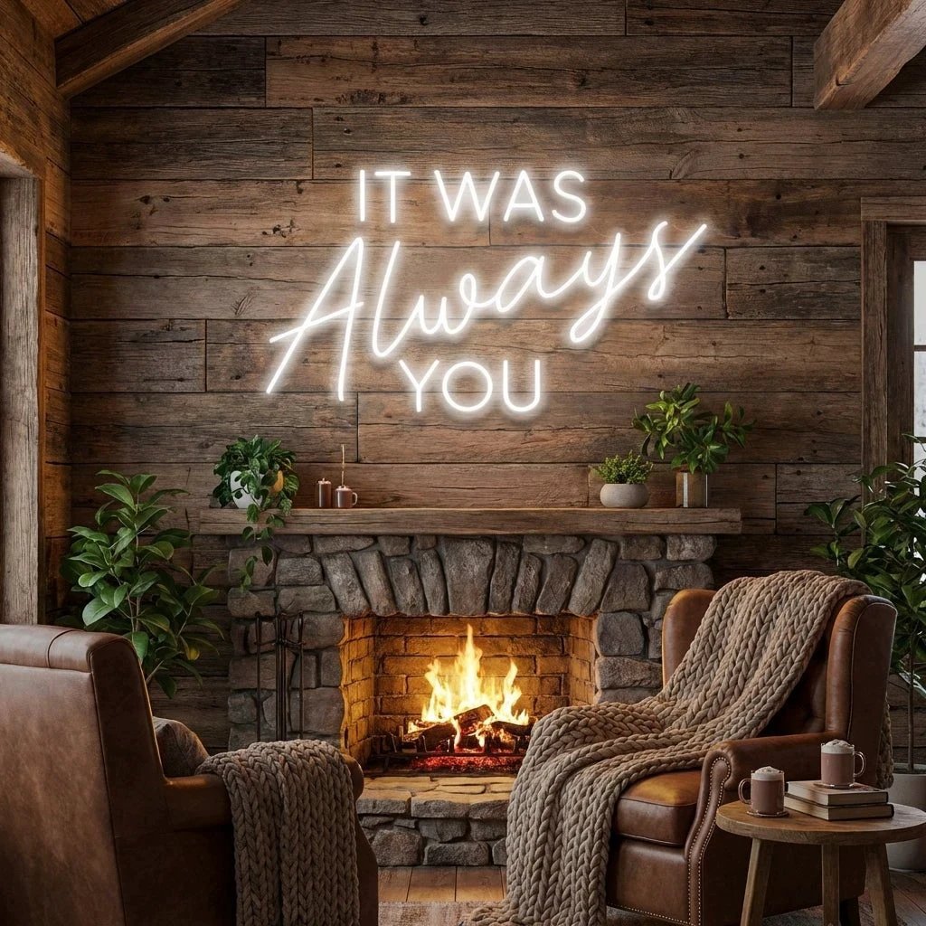 It Was Always You Neon Sign Wedding, Custom Led Neon Sign Light, Wedding gift