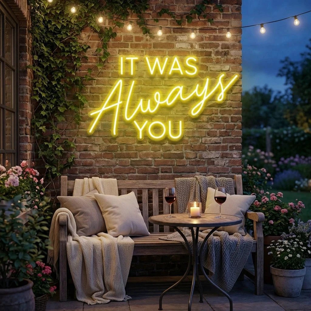 It Was Always You Neon Sign Wedding, Custom Led Neon Sign Light, Wedding gift