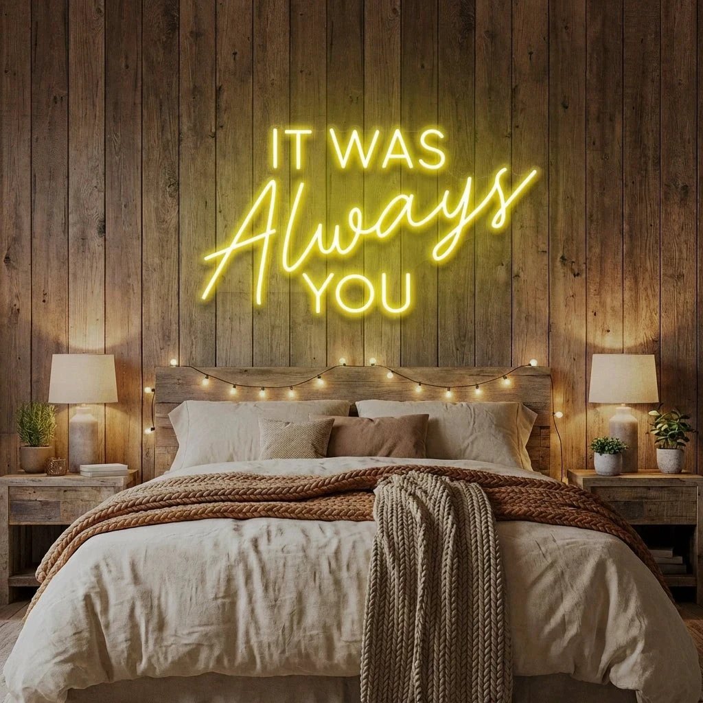 It Was Always You Neon Sign Wedding, Custom Led Neon Sign Light, Wedding gift