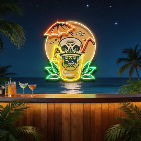 Juicy Skull LED Neon Sign Light Pop Art