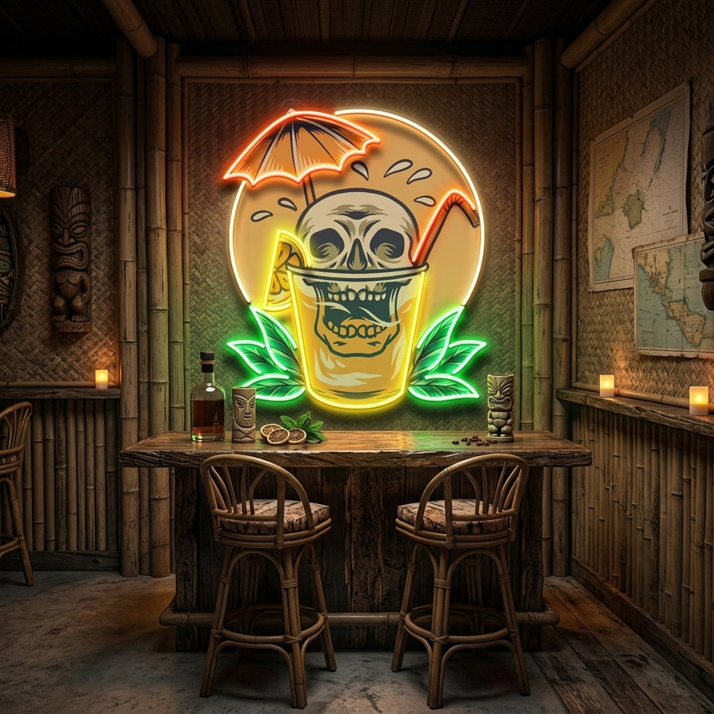 Juicy Skull LED Neon Sign Light Pop Art