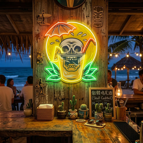 Juicy Skull LED Neon Sign Light Pop Art