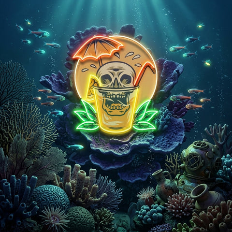 Juicy Skull LED Neon Sign Light Pop Art
