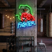 Jurassic Fighter LED Neon Sign Light Pop Art