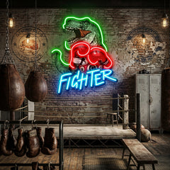 Jurassic Fighter LED Neon Sign Light Pop Art