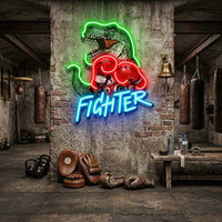 Jurassic Fighter LED Neon Sign Light Pop Art