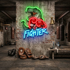 Jurassic Fighter LED Neon Sign Light Pop Art