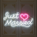 Just Married Neon Sign for Wedding Party Decor