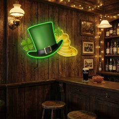 Patrick Gold St Patrick's Day Artwork Led Neon Sign Light