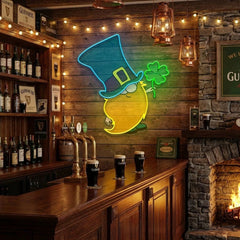 Goblins Luck Saint Patrick's Day Artwork Led Neon Sign Light