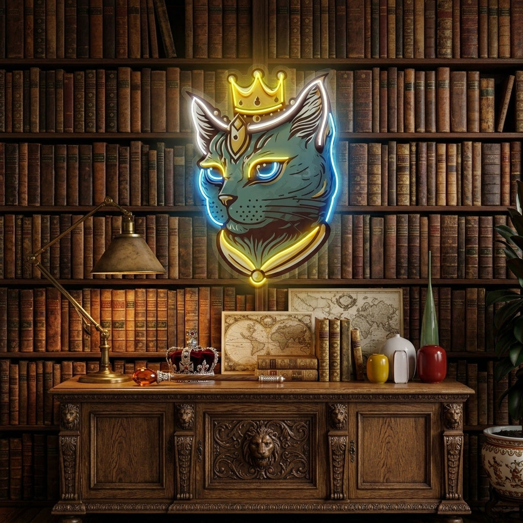 King Cat LED Neon Sign Light Pop Art