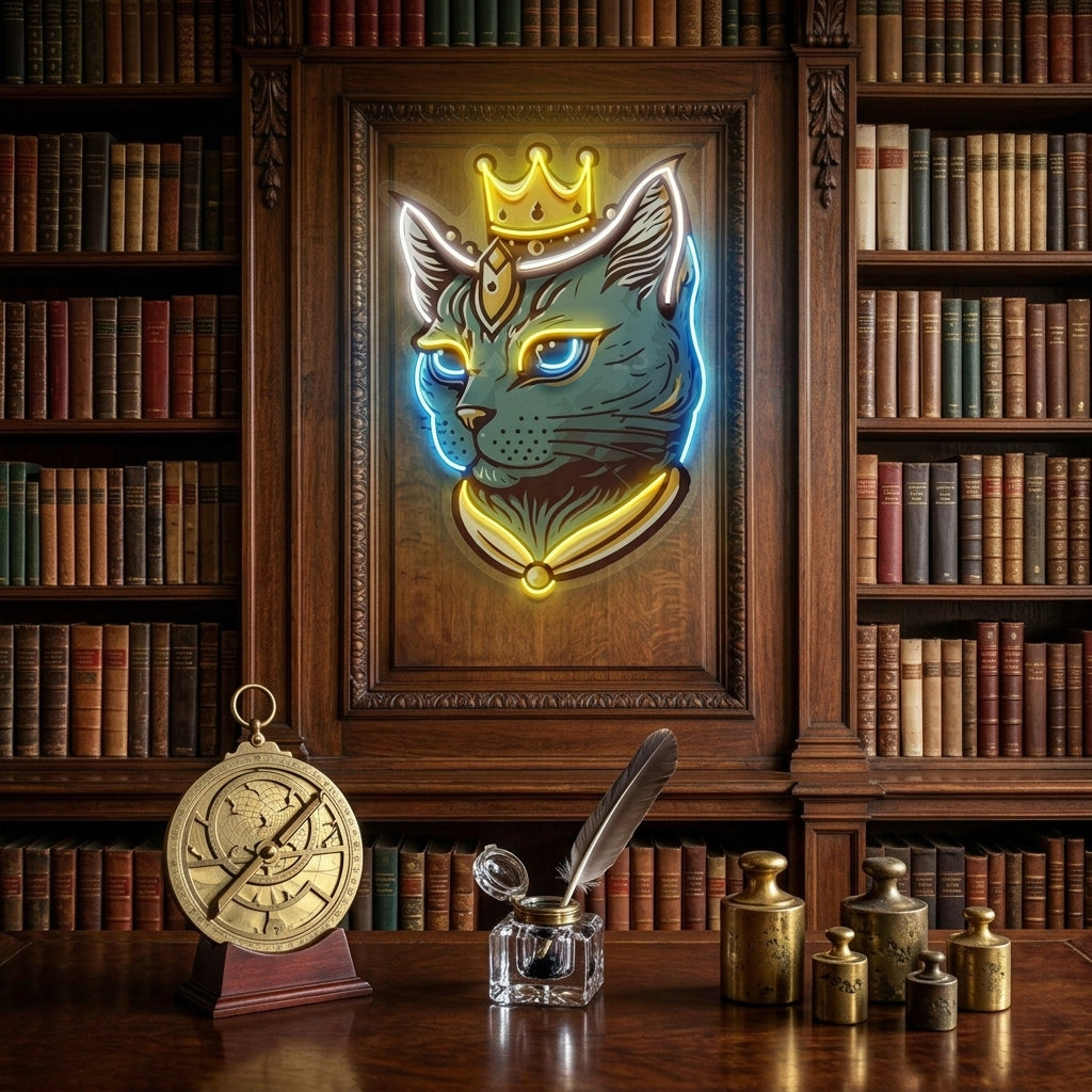 King Cat LED Neon Sign Light Pop Art