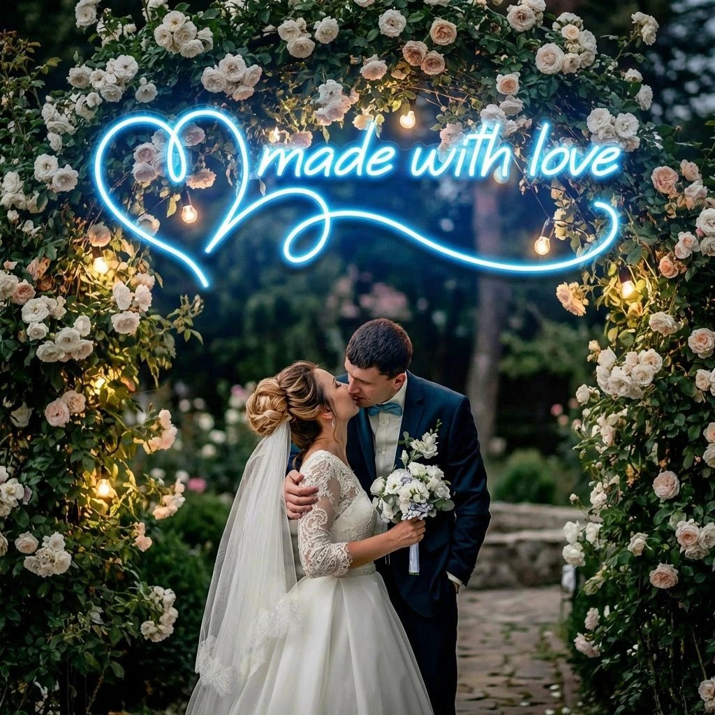 Made With Love Wedding Led Neon Sign Light