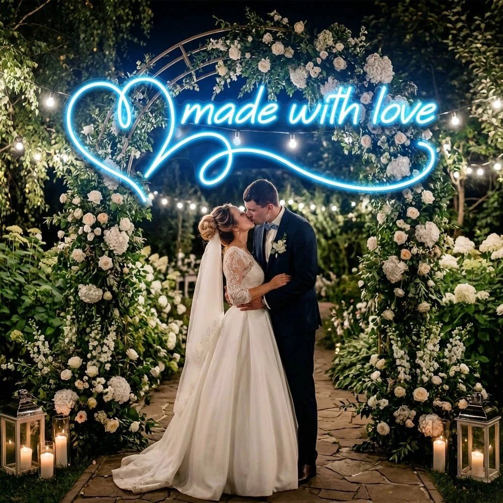 Made With Love Wedding Led Neon Sign Light