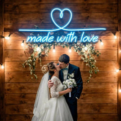Made With Love 2 Wedding Led Neon Sign Light