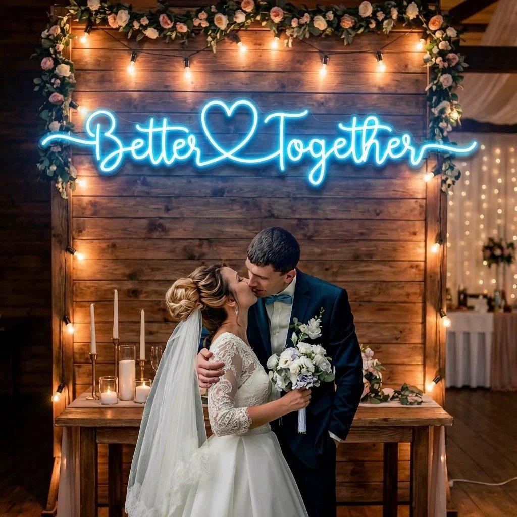 Better Together 3 Wedding Led Neon Sign Light