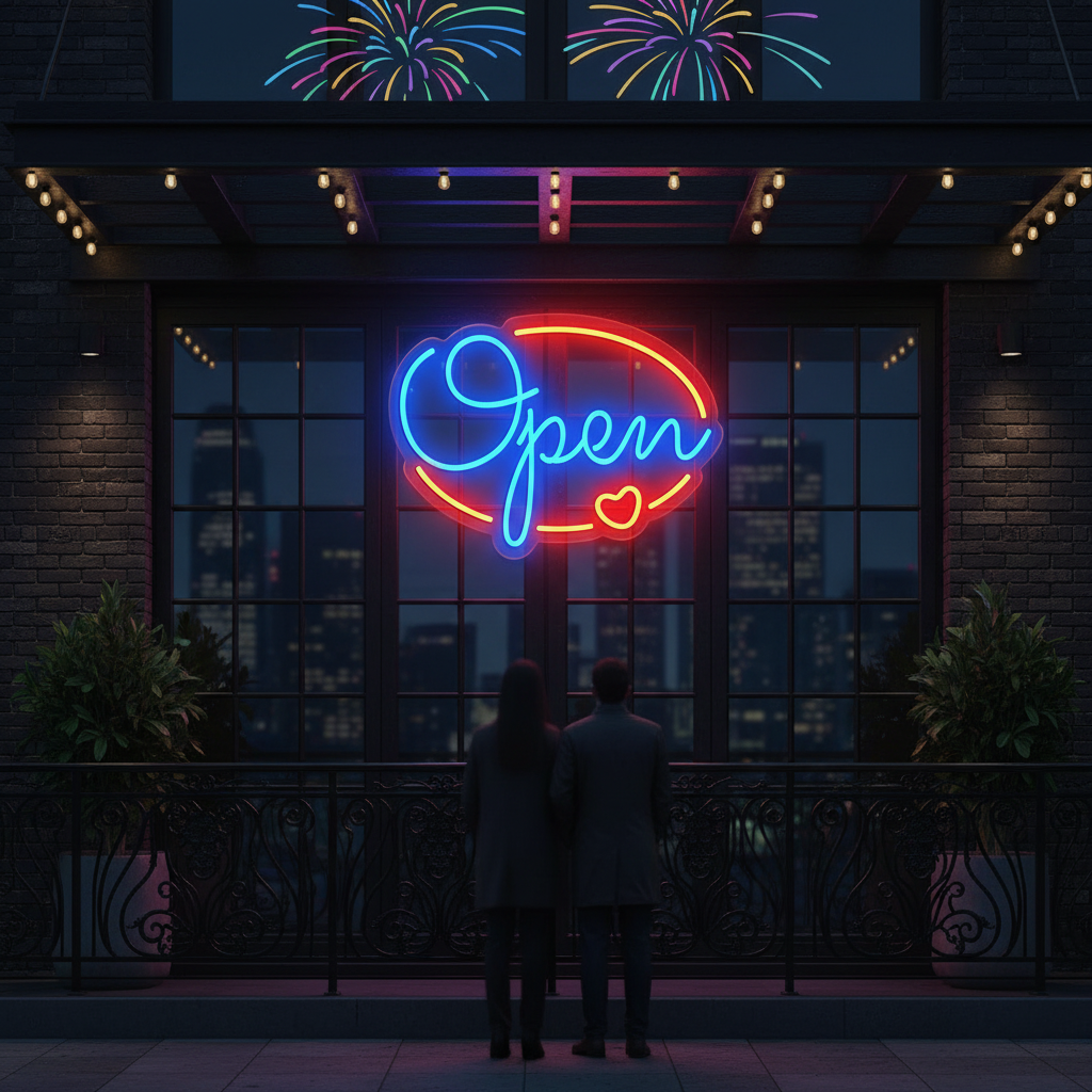 Open Neon Sign for Business Led Neon Sign