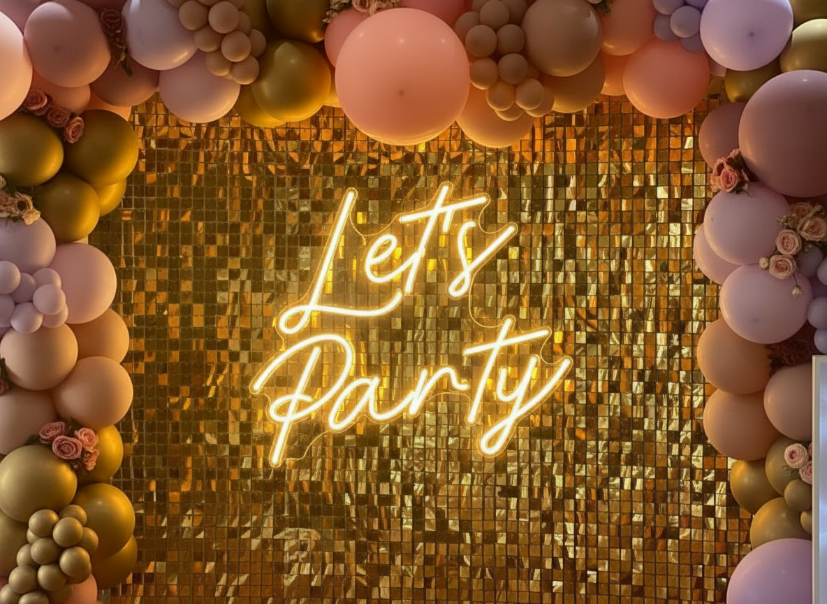 Let's Party Neon Sign Design Party Neon Sign