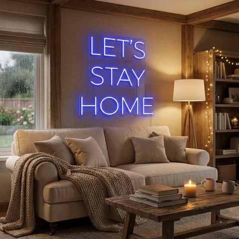 Let's Stay Home Led Neon Sign Light