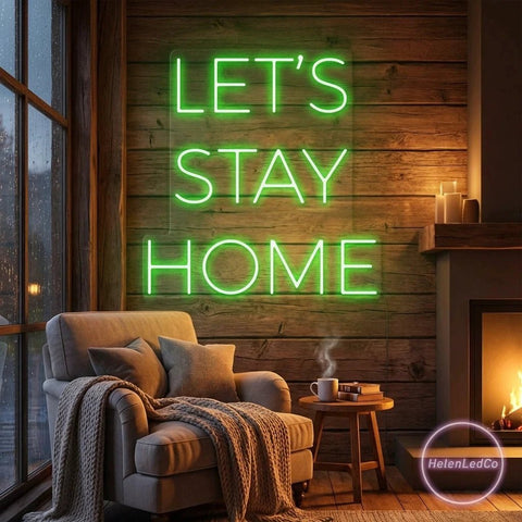 Let's Stay Home Led Neon Sign Light