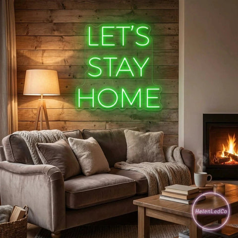 Let's Stay Home Led Neon Sign Light