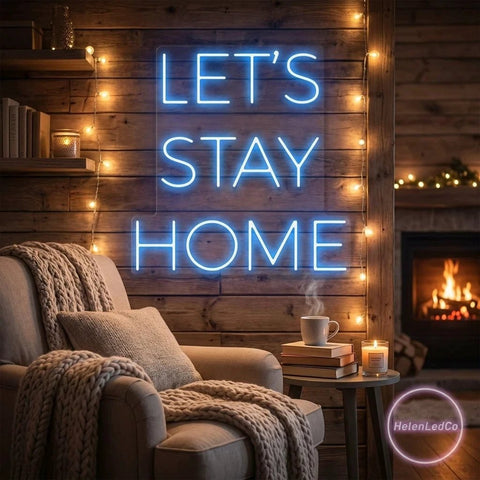 Let's Stay Home Led Neon Sign Light