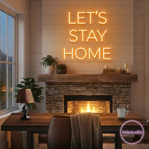 Let's Stay Home Led Neon Sign Light