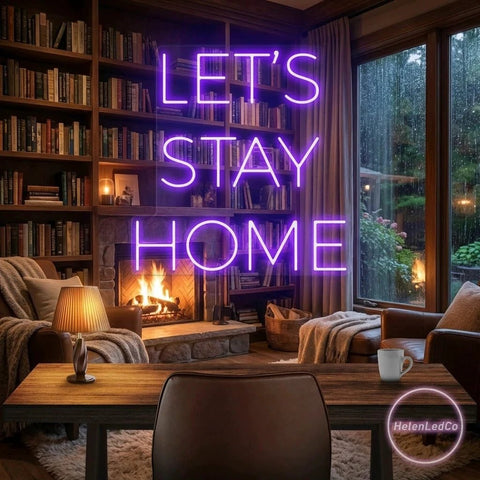 Let's Stay Home Led Neon Sign Light