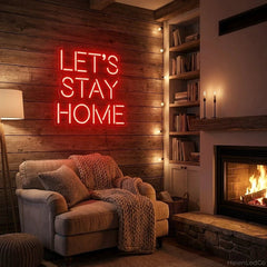 Let's Stay Home Led Neon Sign Light