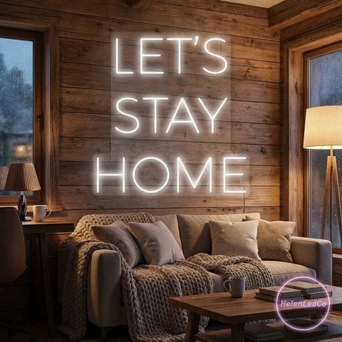 Let's Stay Home Led Neon Sign Light