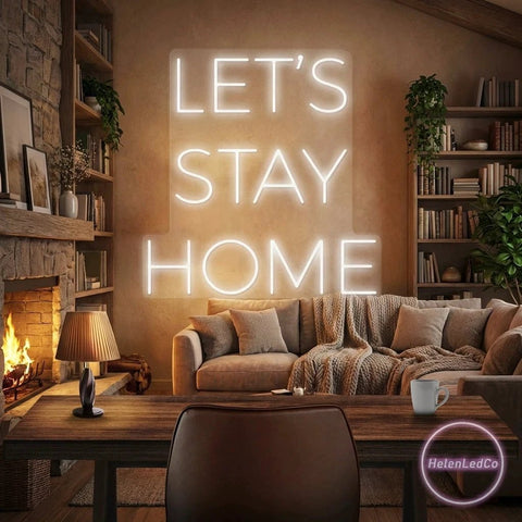 Let's Stay Home Led Neon Sign Light