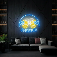 Beer Cheers Neon Signs Lights Bar Art Wall Decor