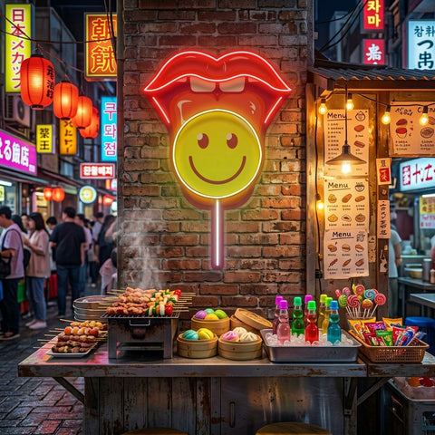 Lip Lollipop LED Neon Sign Light Pop Art