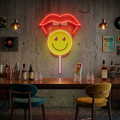 Lip Lollipop LED Neon Sign Light Pop Art