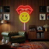 Lip Lollipop LED Neon Sign Light Pop Art