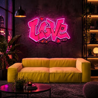"Love" Neon x Acrylic Artwork
