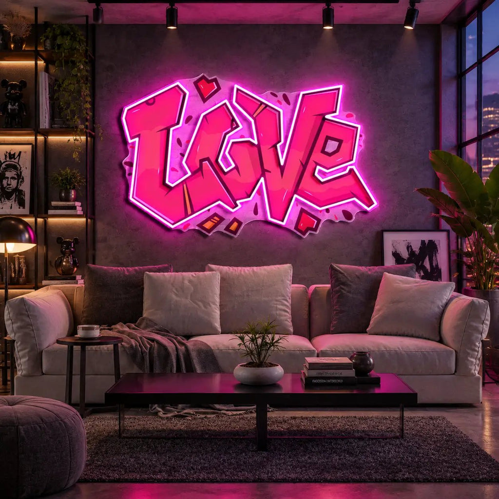 "Love" Neon x Acrylic Artwork