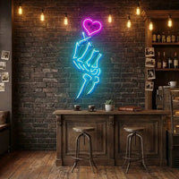 Love Handsign Artwork Led Neon Sign Light