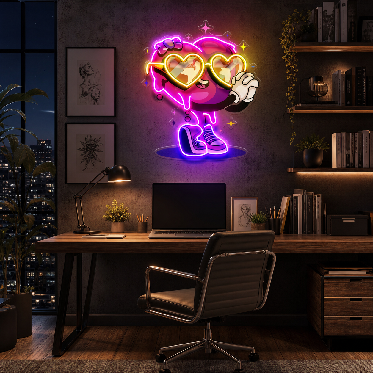 Lovely Heart LED Neon Sign Light Pop Art