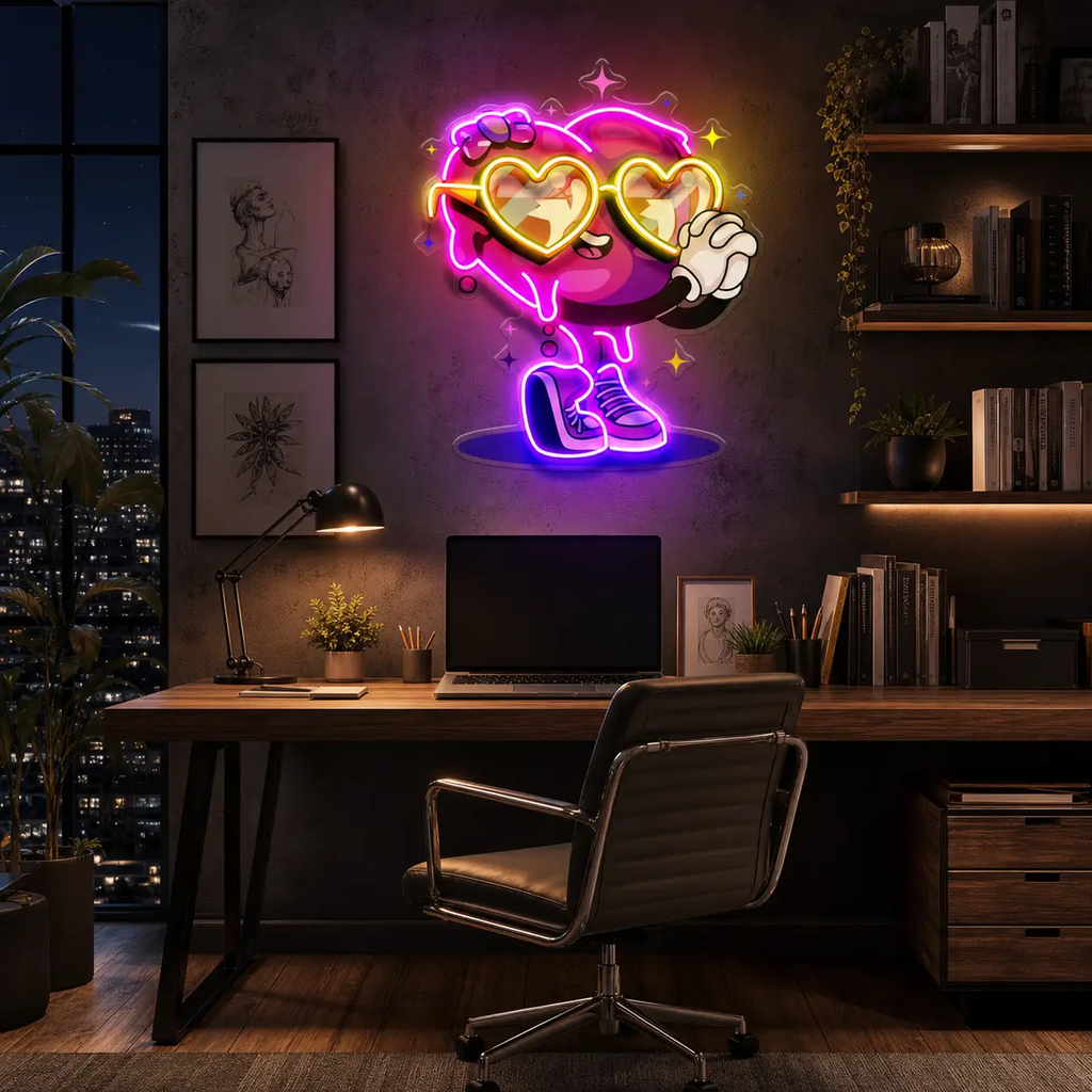 Lovely Heart LED Neon Sign Light Pop Art