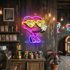 Lovely Heart LED Neon Sign Light Pop Art