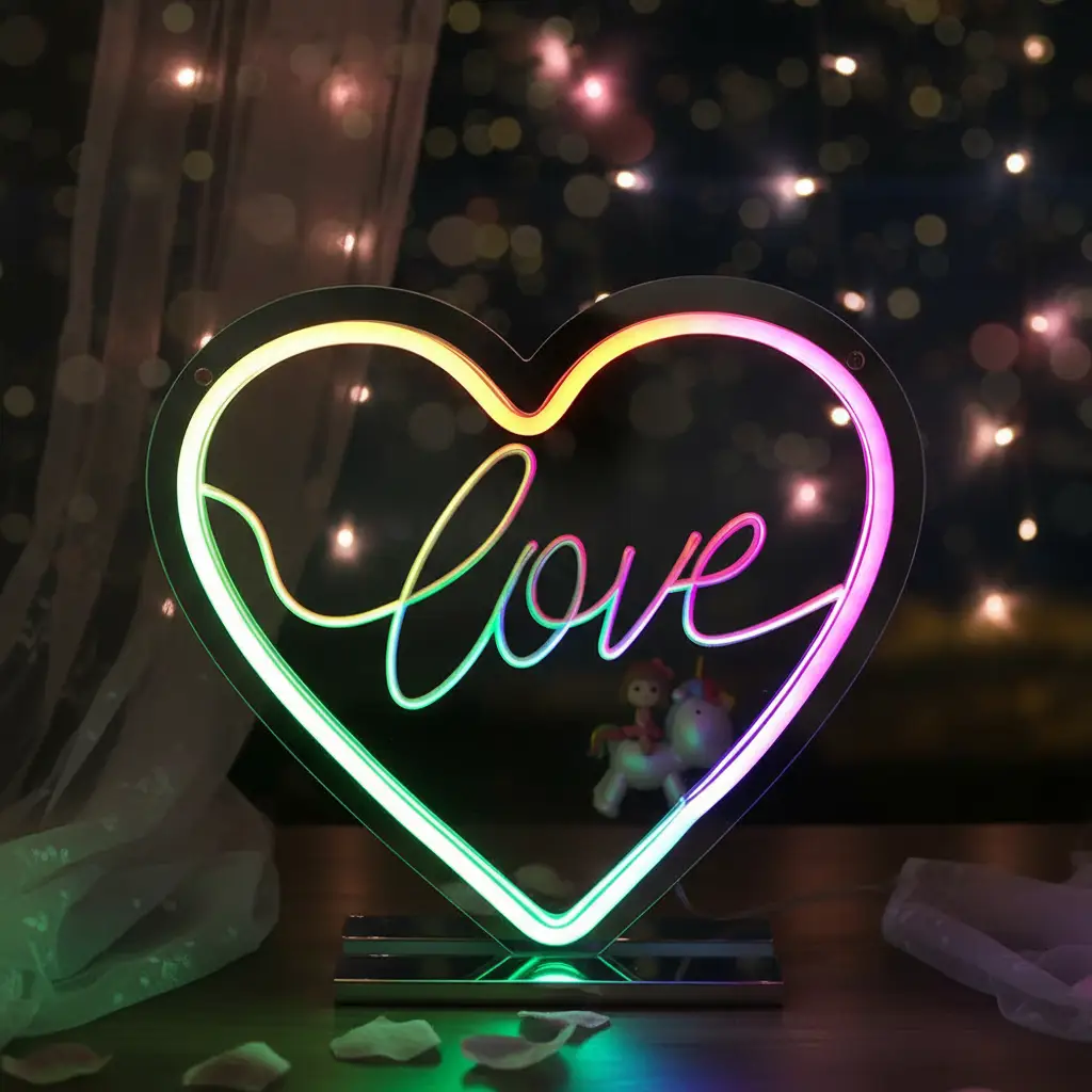 Mirror Neon Sign for Home&Shop Decor