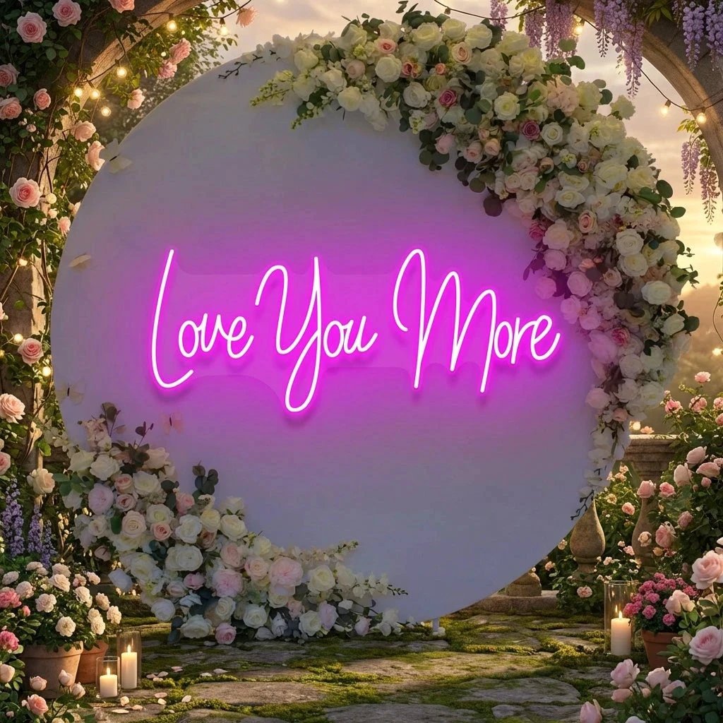 Love You More Led Neon Sign Light