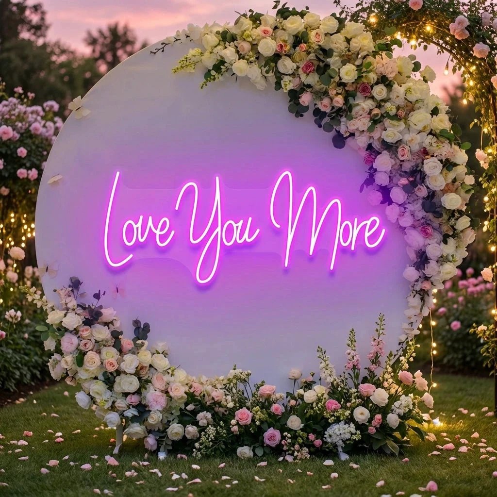 Love You More Led Neon Sign Light