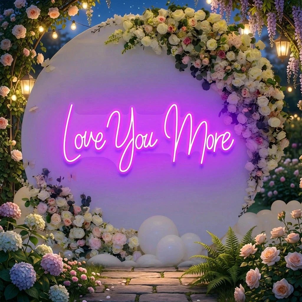 Love You More Led Neon Sign Light