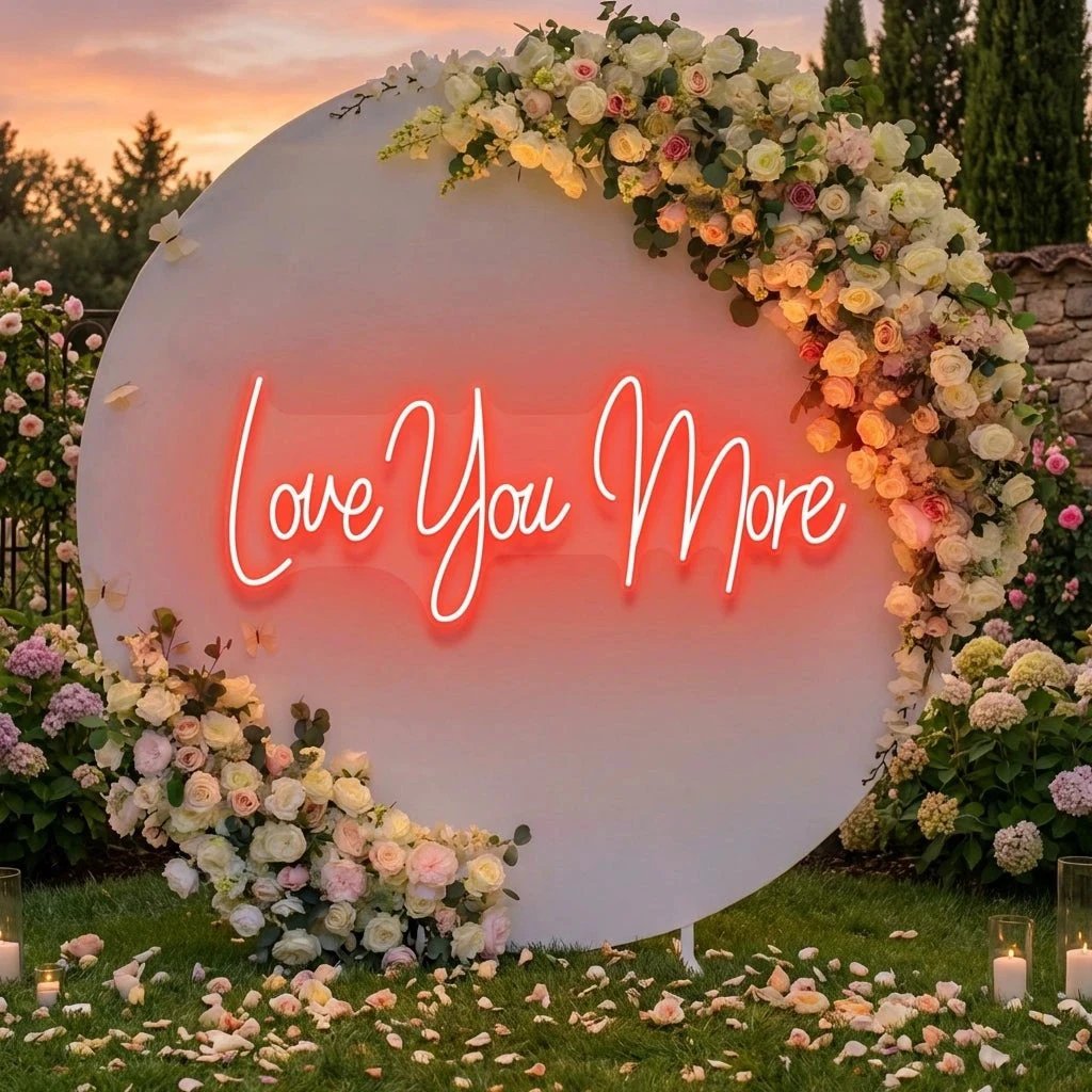 Love You More Led Neon Sign Light