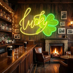 Lucky St Patrick's Day Artwork Led Neon Sign Light