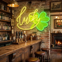 Lucky St Patrick's Day Artwork Led Neon Sign Light